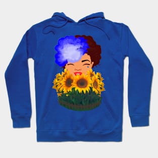 Girl in sunflowers Hoodie